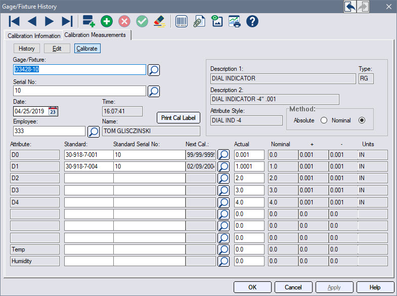 Gage and Fixture Management CRIBWARE