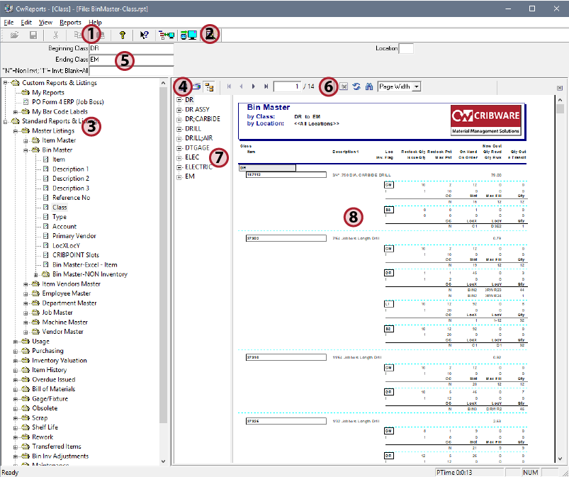 Report viewer attributes