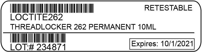 Shelflife barcode label Shelflife barcode label